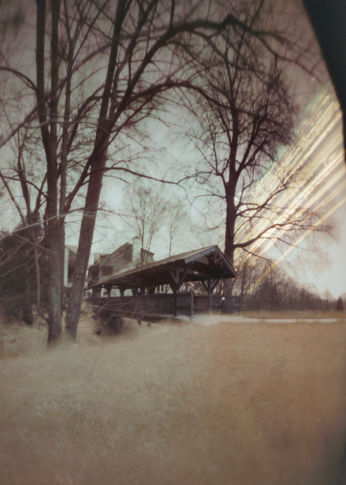 Sugarbush Village Pedestrian Covered Bridge - Warren, VT - Fine Art Solargraph Print