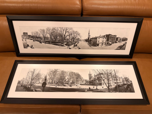 "Revolution on the Green" - Framed panoramic image pair of c.1910 original and 2025 remake - First printing limited edition of 10